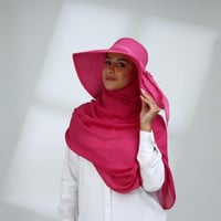 طقم قبعة كاملة مع طرحة صيفية