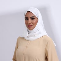 طرحة ميني شيفون ربع مبطن من الامام