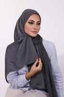 طرحة شيفون مبطنه للعباية-رمادي