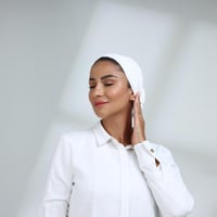 توربان لف خفيف مع ذيل طويل - اوف وايت