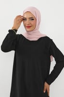 حجاب شيفون بمغناطيس وقبعة بالوسط
