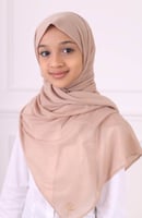 طرحة بناتي مخيطة - بيج غامق