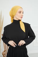 توربان قطني ربط من الخلف - اصفر داكن