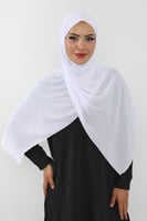 حجاب شيفون بمغناطيس وقبعة بالوسط