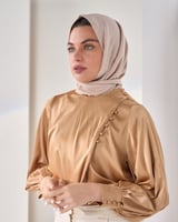 طرحة ثابتة ربط غير سترتش- بيج