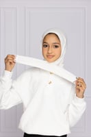 طرحة بناتي طقطق- أوف وايت