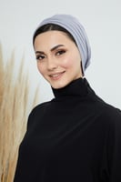 حجاب الشاطئ مع توربان - رمادي