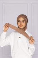 طرحة بناتية طقطق - بني فاتح