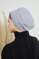 حجاب الشاطئ مع توربان - رمادي