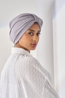 توربان قطني قابل للتعديل-رمادي فاتح