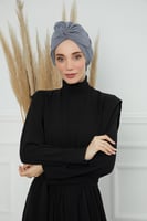 توربان قطني قابل للتعديل-رمادي فاتح