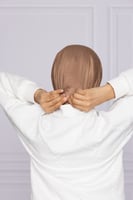 طرحة بناتية طقطق - بني فاتح