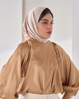 طرحة ثابتة ربط غير سترتش- بيج