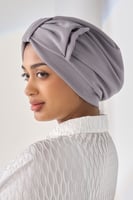 توربان قطني قابل للتعديل-رمادي فاتح