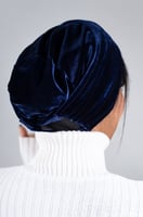 توربان لزق قطعتين مخمل - كحلي