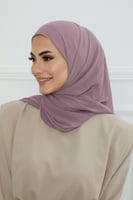 طرحه شيفون مع قبعة - ليلك