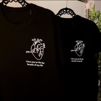 تيشيرت ثنائي اسود قلب