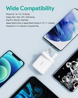 عرض بكج AUKEY شاحن جداري + كيبل قماش + شاحن سيارة...