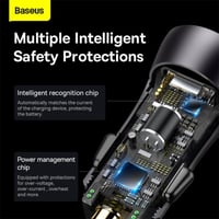 شاحن سياره 60w بمدخلين Baseus USB,PD