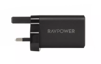 شاحن منزلي راف باور 45 واط - منفذ PD + منفذ USB