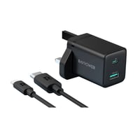 بكج راس شاحن منزلي USB+PD 20W مع كيبل ربل PD TO Li...