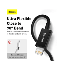 كيبل شحن بيسوس يو اس بي الى لايتننج 1 متر