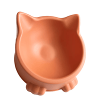 وعاء طعام للحيوانات الأليفة على شكل وجه قطة