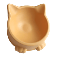 وعاء طعام للحيوانات الأليفة على شكل وجه قطة