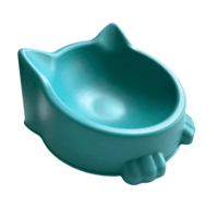 وعاء طعام للحيوانات الأليفة على شكل وجه قطة