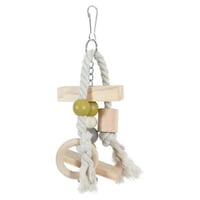 زولكس لعبة خشبية للببغاوات المتوسطة مع جرس