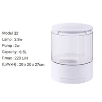 حوض سمك مكتبي دائري شفاف SOBO Mini Aquarium Q-2