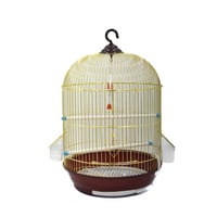 قفص طيور دائري ذهبي