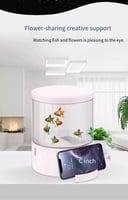 حوض سمك مكتبي دائري شفاف SOBO Mini Aquarium Q-1