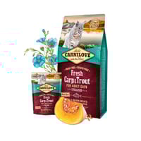 كارنيلوف شبوط وسالمون للقطط البالغة والمعقمة