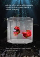 حوض سمك مكتبي دائري شفاف SOBO Mini Aquarium Q-1