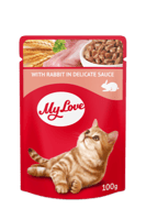 ماي لاف طعام رطب متكامل للقطط البالغة بالارنب 100...