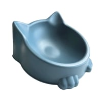 وعاء طعام للحيوانات الأليفة على شكل وجه قطة