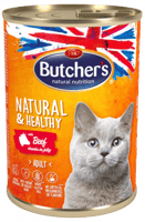 بوتشرز معلبات قطع اللحم البقري في الجيلي طعام رطب...