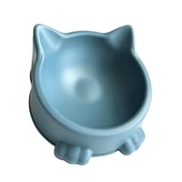 وعاء طعام للحيوانات الأليفة على شكل وجه قطة