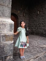 فستان بناتي وطني انيق