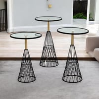 طقم طاولات ضيافة عصرية 3 قطع