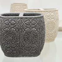 طقم مغسلة مزخرف بملمس حجري – 4 قطع