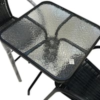 جلسة خارجية 2 كراسي وطاولة مربعة