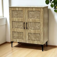 خزانة أحذية ببابين وأرفف داخلية