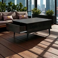 طاولة قهوة بتصميم عصري مع درجين جانبيين