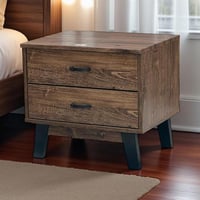 طاولة جانبية بدُرجين بتصميم خشبي مودرن