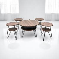 كريسلو | طاولات خشبية 5 قطع بتصميم عملي