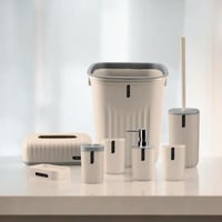 طقم حمام كلاسيك 8 قطع – تصميم بسيط وأنيق