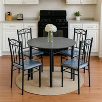 طقم طاولة طعام دائرية بأربع كراسي