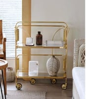 عربة تقديم – بتصميم قابل للطي بعجلات